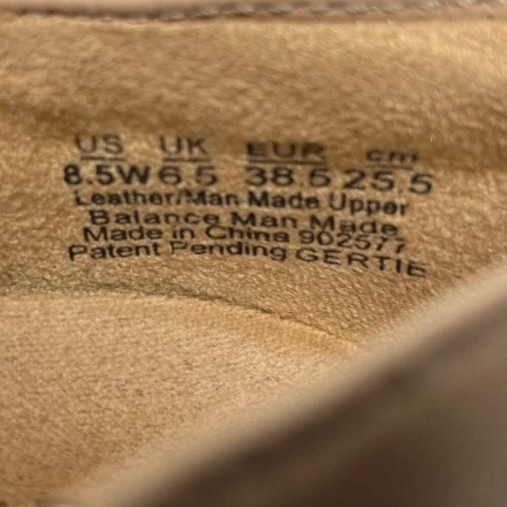 Naturalizer Gertie Ballet Flats Shoes Size 8.5 W Embossed Leather Taupe - Picture 13 of 16